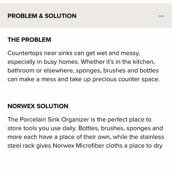 Norwex Porcelain Sink Organizer NWT - Picture 7 of 9